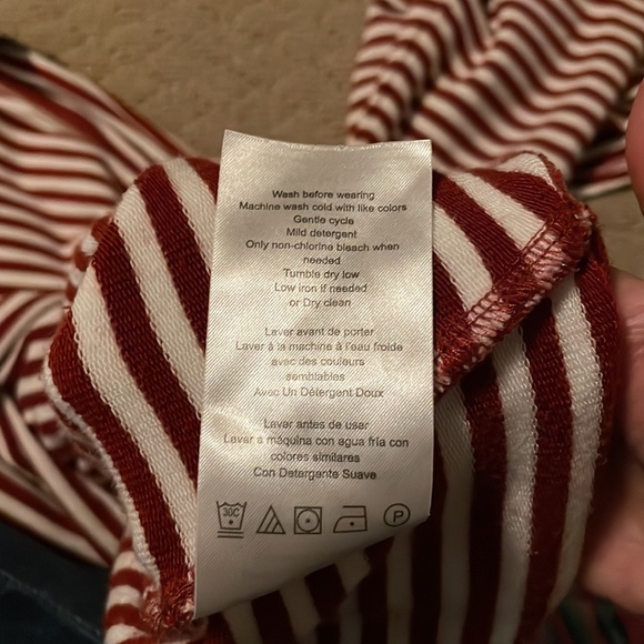 EUC A Pea in the Pod Red and White Striped Casual Long Sleeve Top Size medium - Picture 5 of 5